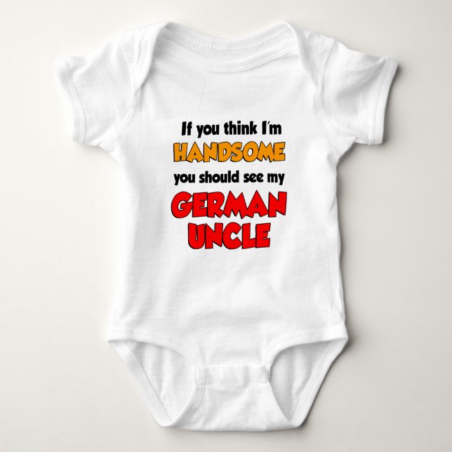 Body Para Bebê Acho que sou um bom tio alemão (Frente)