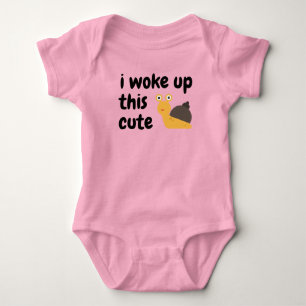Body Para Bebê Acordou Um Caracol Personalizado De Cores Personal