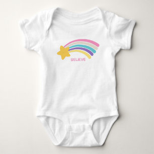 Body Para Bebê Acredite arco-íris