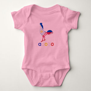 Body Para Bebê Adobo engraçado, bandeira de Filipinas, bordas