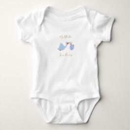 Body Para Bebê Adorable Blue Creature Graphic Baby T-Shirt - Soft