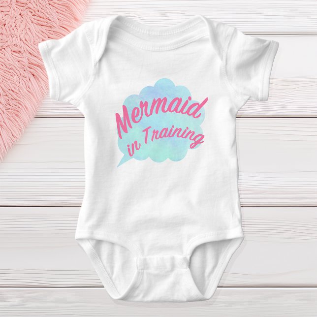 Body Para Bebê Adorable “Mermaid in Training” bodysuit (Criador carregado)