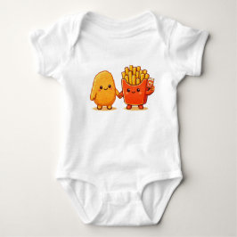 Body Para Bebê Adorable Nugget & Fries Cartoon