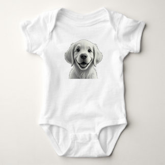 Body Para Bebê Adorable Pixar-Style Golden Retriever Puppy Kids 