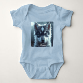 Body Para Bebê Adorable Wolf Baby in the Moonlight