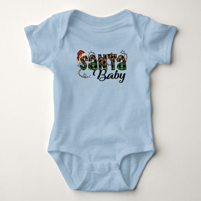 Body Para Bebê Adoráveis Papais noeis de Natal (Frente)