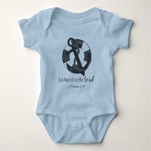 Body Para Bebê Adorável Ancorado no Senhor