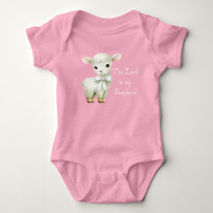 Body Para Bebê Adorável Balão Bíblico Cristão Cordeiro Foral