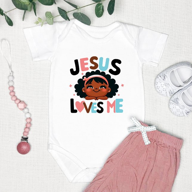 Body Para Bebê Adorável Design "Jesus Me Ama"  (Criador carregado)