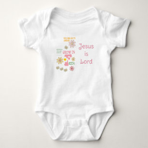 Body Para Bebê Adorável Fé Floral Borboleta Pastel Retro