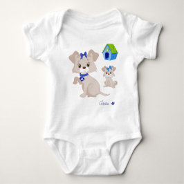 Body Para Bebê Adorável Mamãe Cachorrinha com Filhote