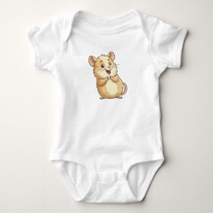 Body Para Bebê Adorável Pequeno Hamster Animado