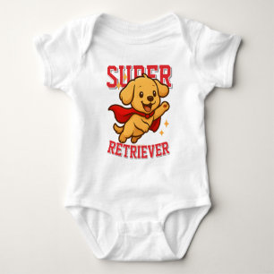 Body Para Bebê Adorável Super-Herói Retriever Dourado Unisex Home