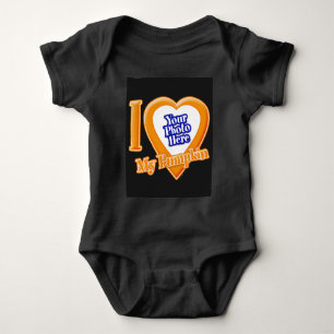 Body Para Bebê Adoro A Minha Pumpkin Com A Sua Foto Bebê Roupa
