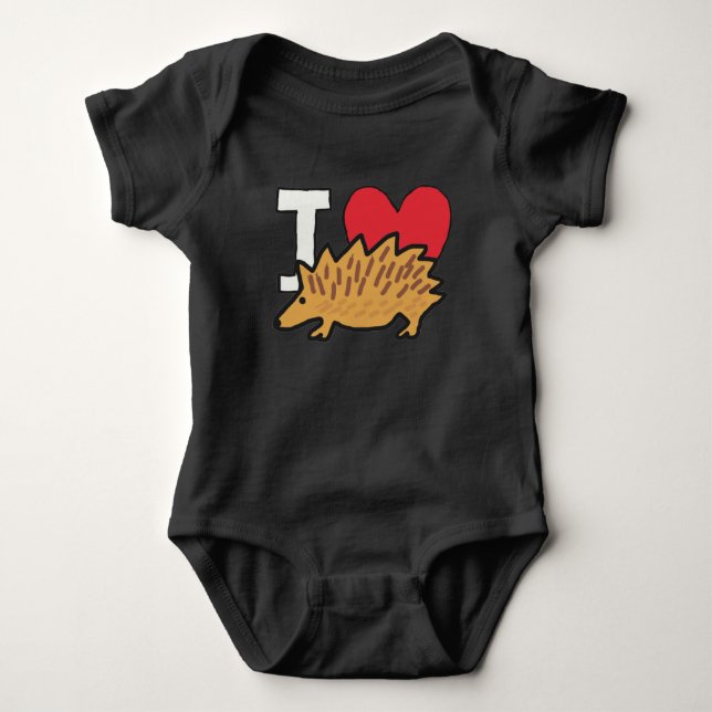 Body Para Bebê Adoro Hedgehogs (Frente)