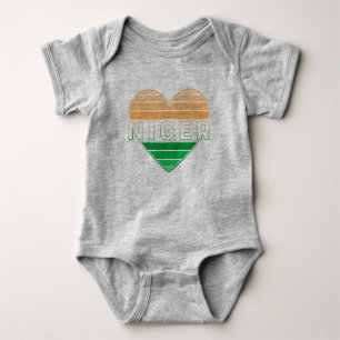 Body Para Bebê Adoro Níger, Níger Heart