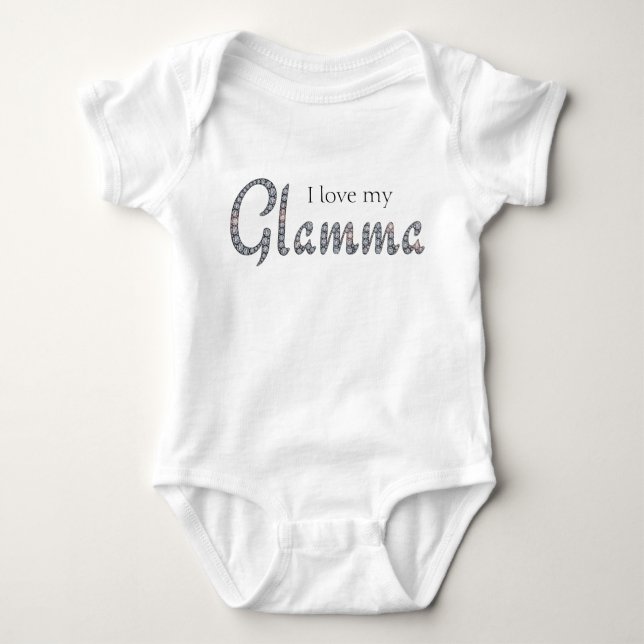 Body Para Bebê Adoro o fato de bebê Glamma (Frente)