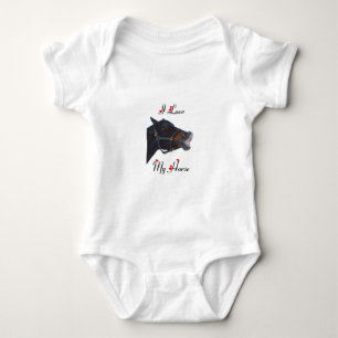 Body Para Bebê Adoro O Meu Cavalo! Engraçado