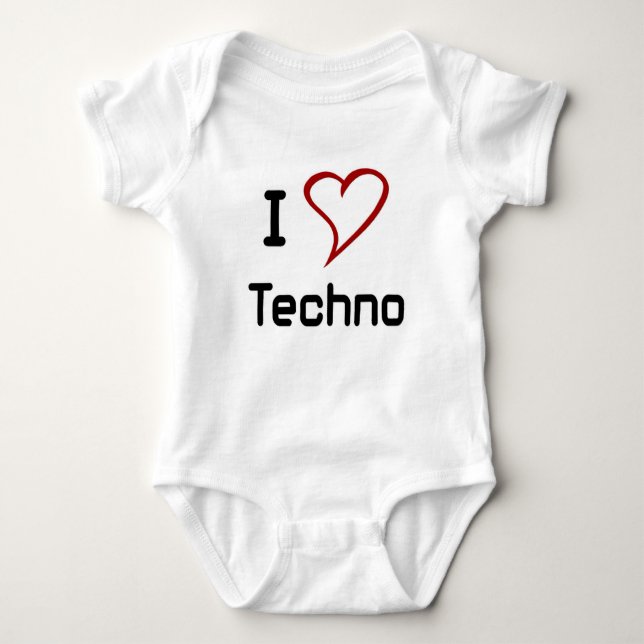 Body Para Bebê Adoro Techno (Frente)