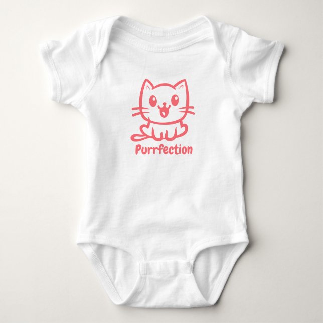Body Para Bebê Adquirência, Gato De Anime Muito Bonito (Frente)