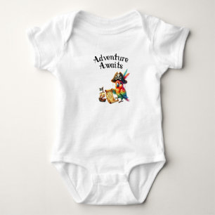 Body Para Bebê Adventure Aguarda Papagaio Pirata