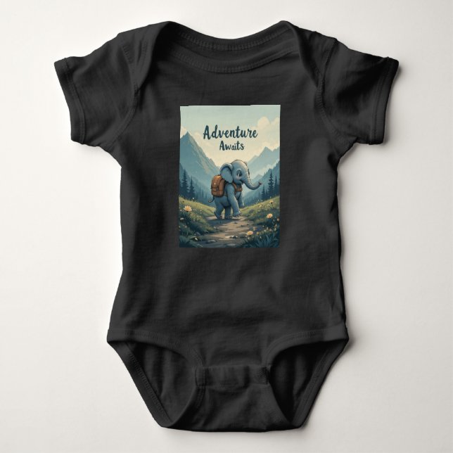 Body Para Bebê Adventure Awaits T-shirt (Frente)