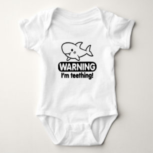 Body Para Bebê Advertência Engraçada, sou Teething