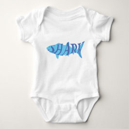 Body Para Bebê Aesthetic Playful Nautical Shark Splash Typography