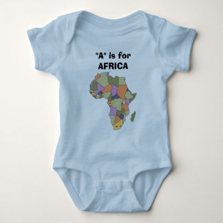 Body Para Bebê AFRICA2, "A" é para ÁFRICA