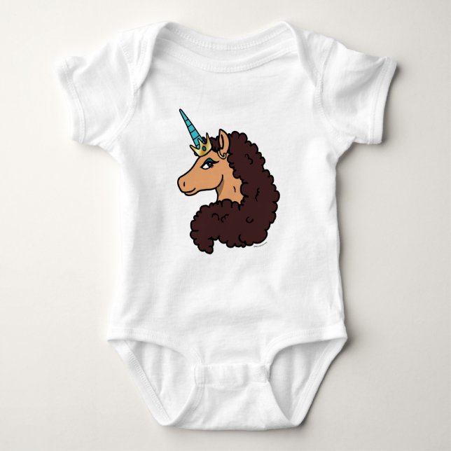 Body Para Bebê Afro Unicorn | Divino (Frente)