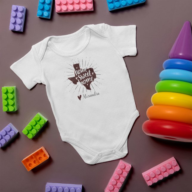 Body Para Bebê Aggie Maroon Home Sweet Home Texas (Criador carregado)