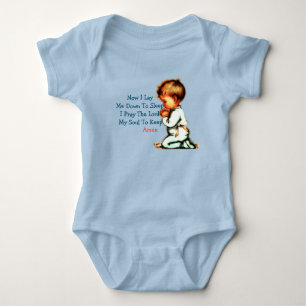 Body Para Bebê Agora Eu Me Deito Para Dormir Crianças Rezando
