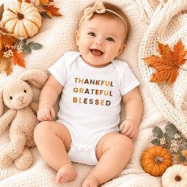 Body Para Bebê Agradecido Grato Abençoado – Bodysuit de Bebê de O