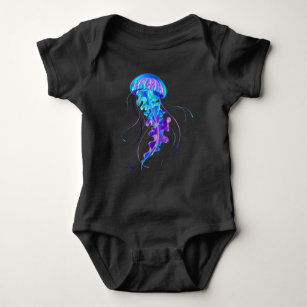 Body Para Bebê Água-viva brilhante a cores