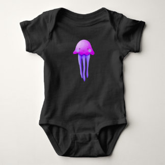 Body Para Bebê Água-viva Rosa Roxa Fofa