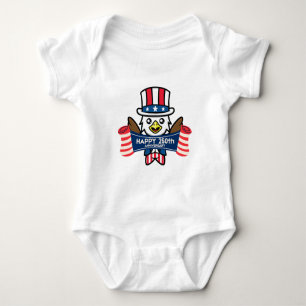 Body Para Bebê Águia Americana Patriótica Feliz 250º Aniversário