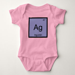 Body Para Bebê Agustin Nome Química Elemento Tabela Periódica