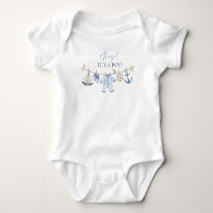 Body Para Bebê Ahoy é um Chá de fraldas