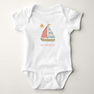 Body Para Bebê Ahoy é um Menino Chuvavevê Náutico de Bebê