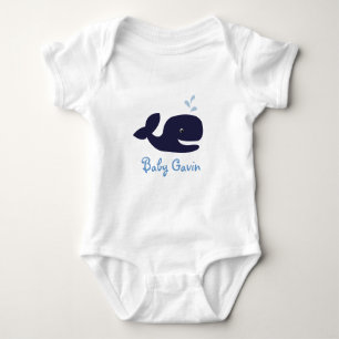 Body Para Bebê AHOY MATE BLUE WHALE Baby Creeper