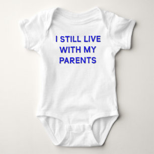 Body Para Bebê Ainda Vivo Com Os Meus Pais Camisola Divertida Cre