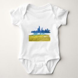 Body Para Bebê Air Brushing Chicago Skyline Art
