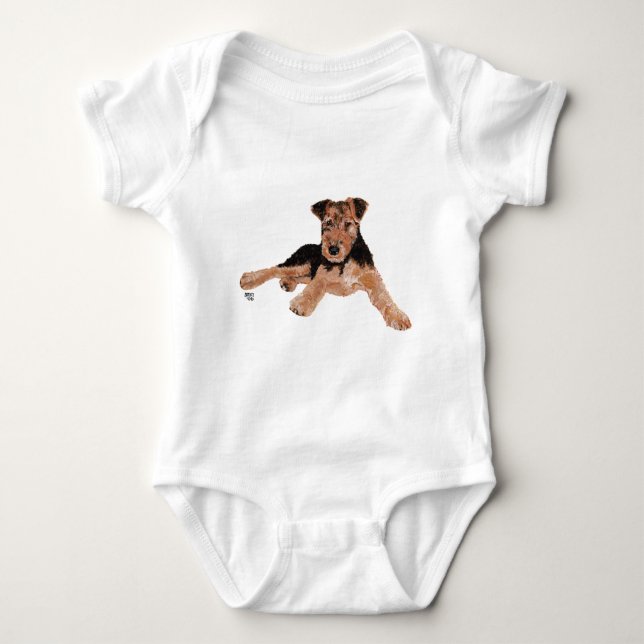 Body Para Bebê Airedale no treinamento (Frente)