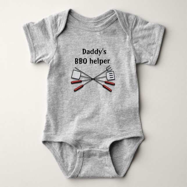 Body Para Bebê Ajudante de Churrasco do Papai (Frente)