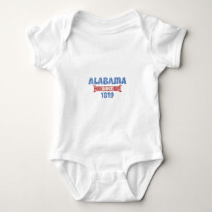 Body Para Bebê Alabama Desde 1819 Orgulho Estadual Patriótico Vin
