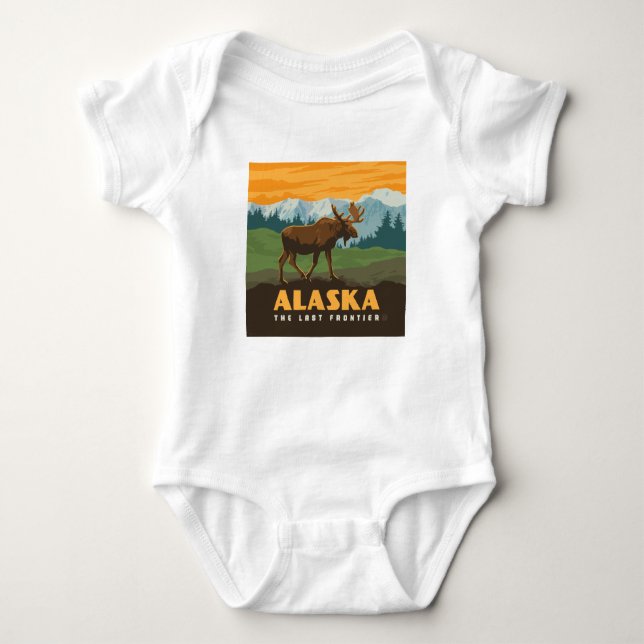Body Para Bebê Alasca | Moose Fronteira (Frente)