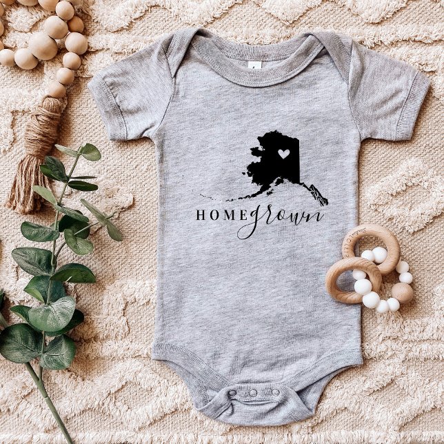 Body Para Bebê Alaska Home Grown State Tee (Criador carregado)