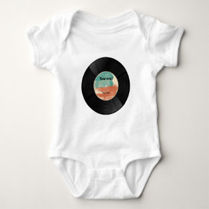 Body Para Bebê Álbum de Música Retro Vinyl Record