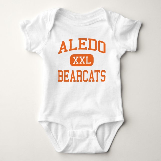 Body Para Bebê Aledo - Bearcats - segundo grau de Aledo - Aledo (Frente)