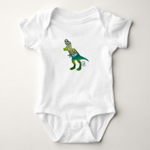 Body Para Bebê Alefsaurus Hebrew Alphabet Dinosaur Art